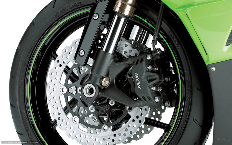 Motorcycle Front Wheel — Green, Technical