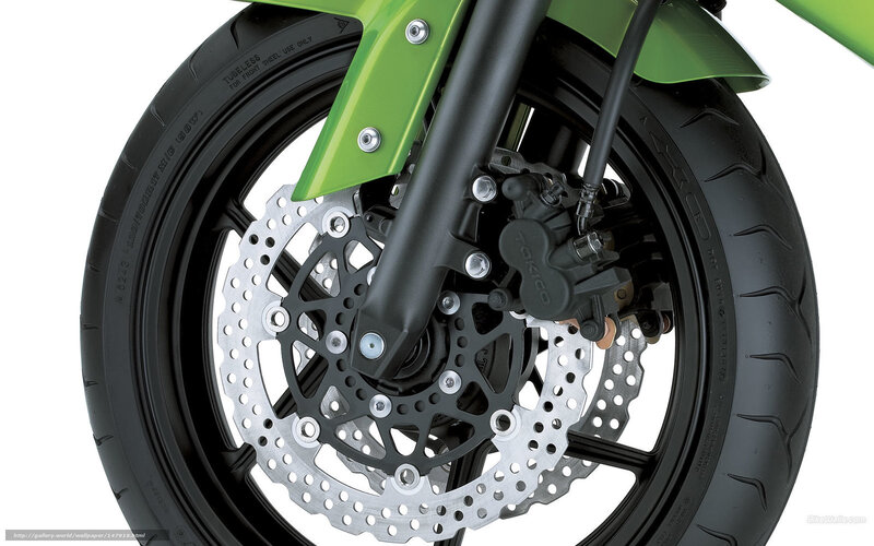 Motorcycle Front Wheel — Green