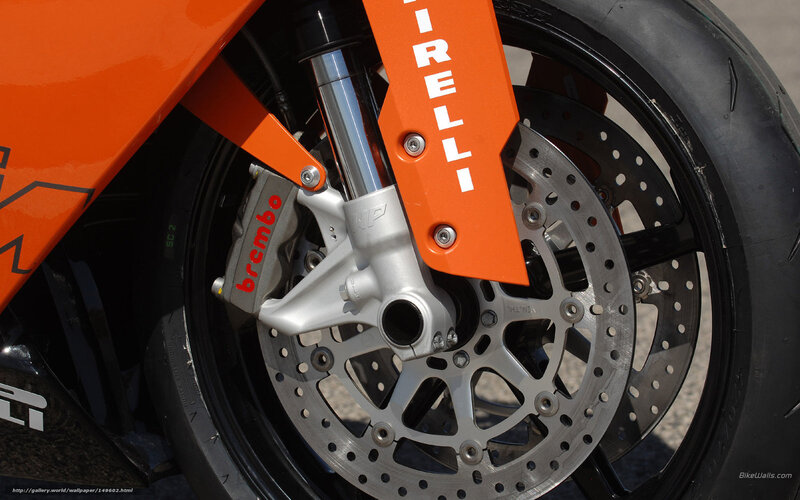 Motorcycle Front Wheel — Orange
