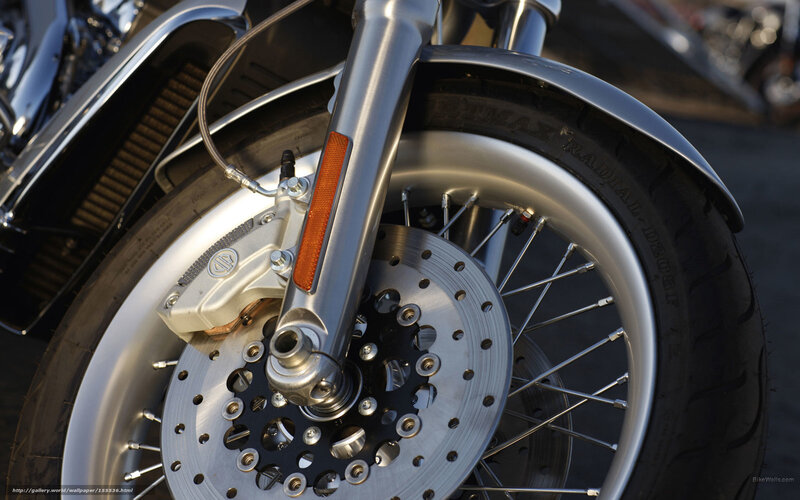 Motorcycle Front Wheel — Silver, Detailed