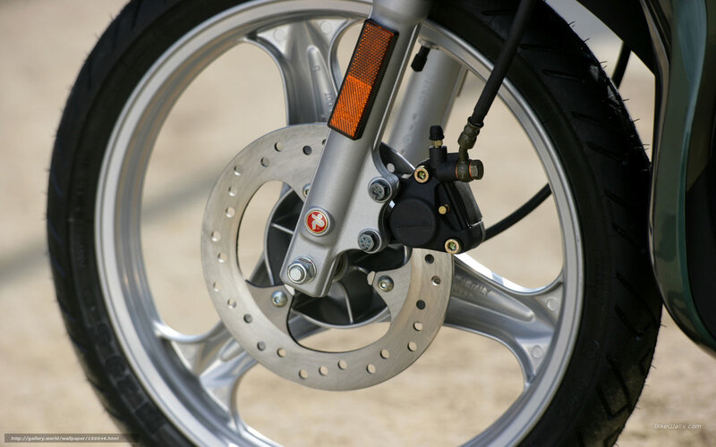 Motorcycle Front Wheel — Silver, Neutral, Afternoon, Photograph, Brake Disc