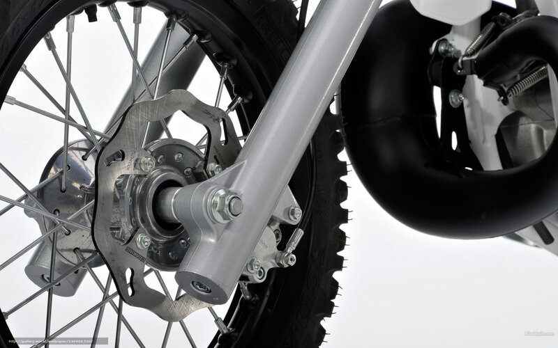 Motorcycle Front Wheel — Silver, Neutral, Photograph
