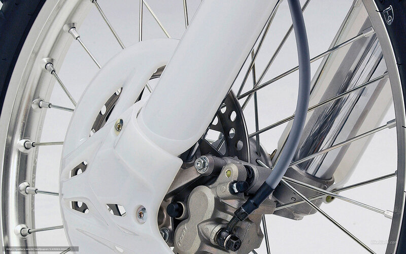 Motorcycle Front Wheel — White, Neutral, Photograph, Brake