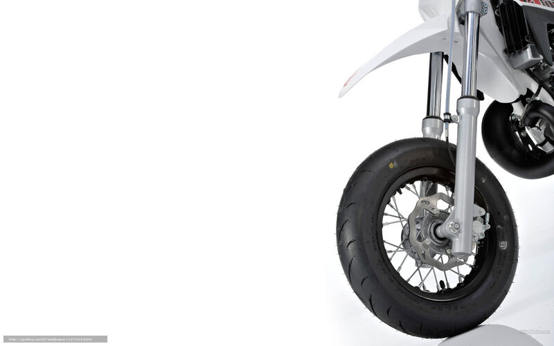 Motorcycle Front Wheel — White, Neutral