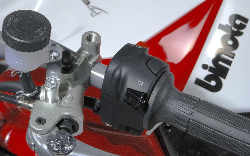 Motorcycle Handlebar Assembly — Red
