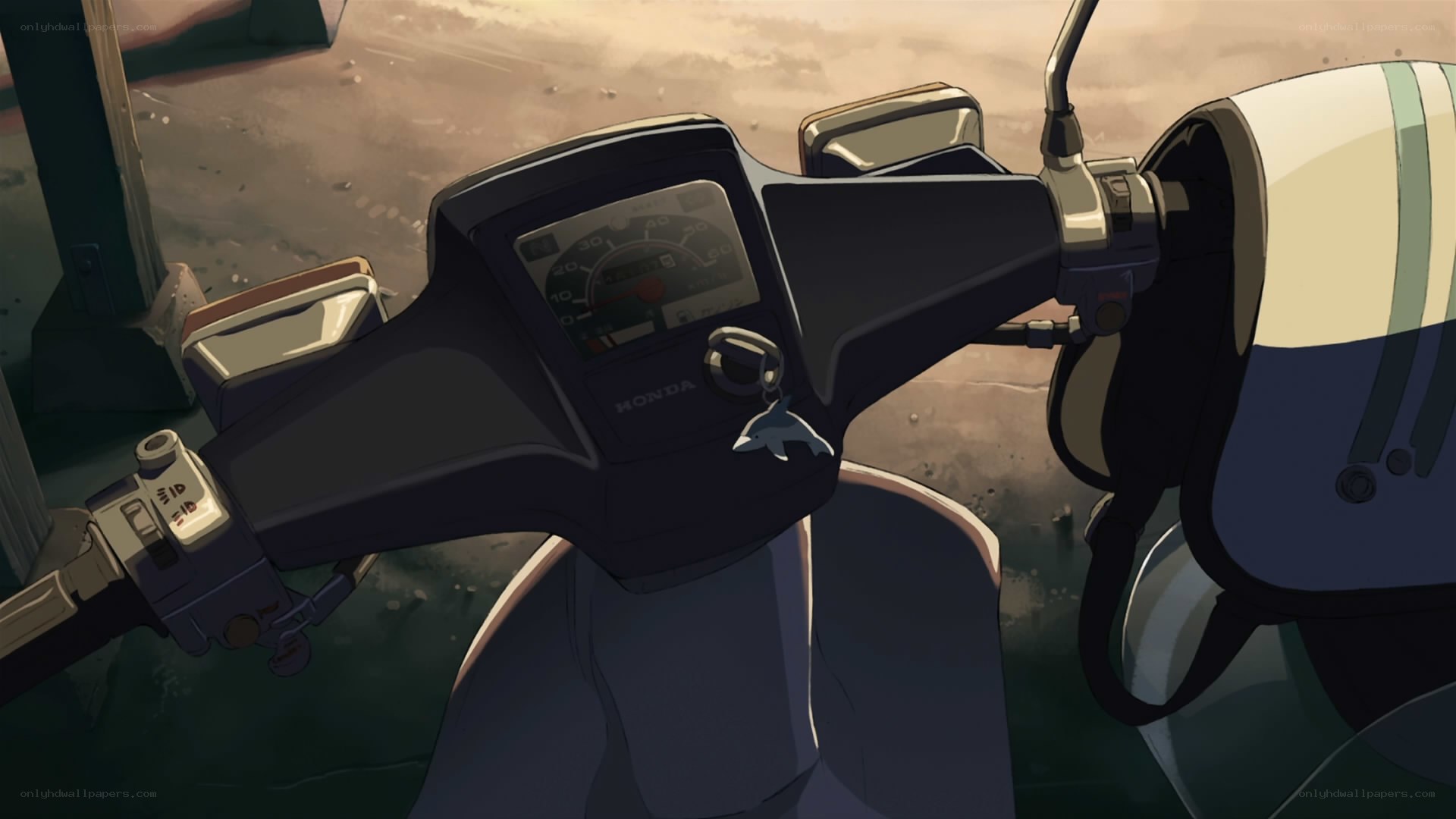 motorcycle handlebar close-up