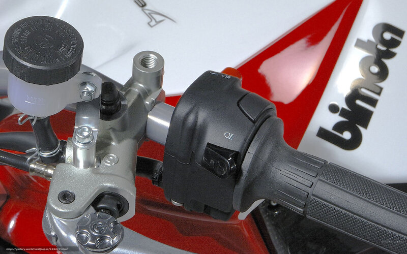 Motorcycle Handlebar — Red, Mechanical