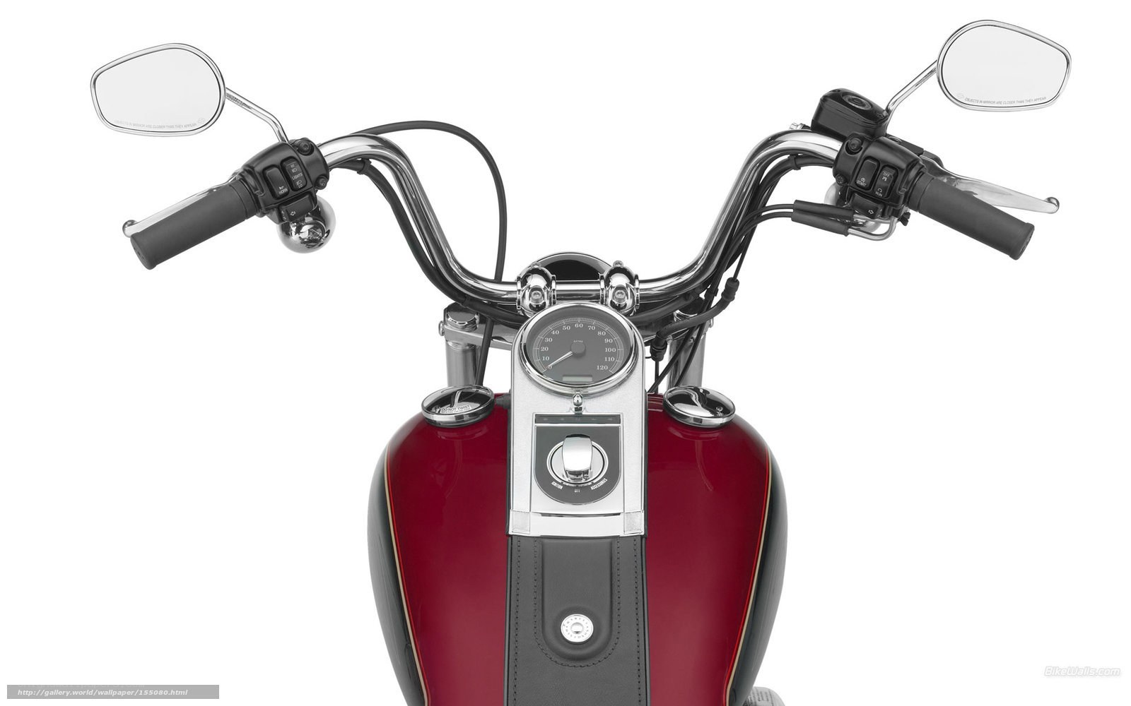 motorcycle handlebars and fuel tank