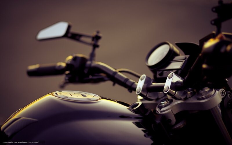 Motorcycle Handlebars — Black, Dramatic, Sunset