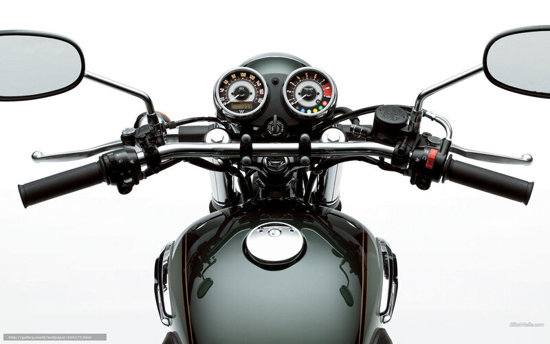 Motorcycle Handlebars — Black, Neutral, Photograph, Gauges
