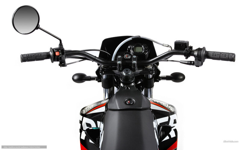 Motorcycle Handlebars — Black, Neutral, Photograph, Mirror, Dashboard