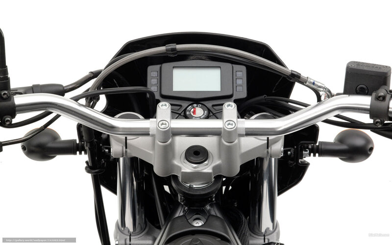 Motorcycle Handlebars — Black, Neutral, Photograph
