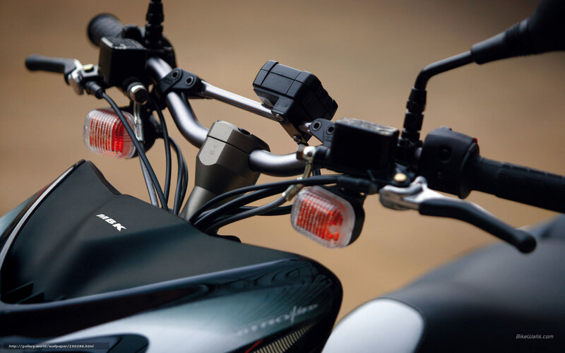 Motorcycle Handlebars — Black, Neutral, Photograph, Turn Signals