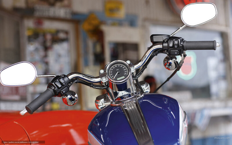 Motorcycle Handlebars — Blue