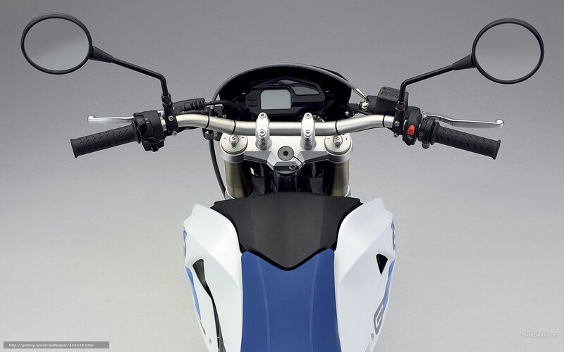 Motorcycle Handlebars — White, Neutral, Photograph, Mirror