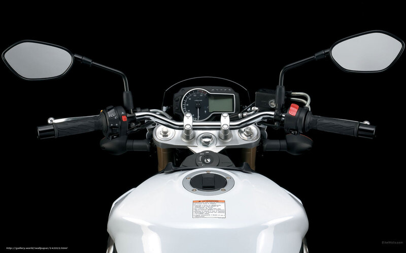 Motorcycle Handlebars — White, Neutral, Photograph