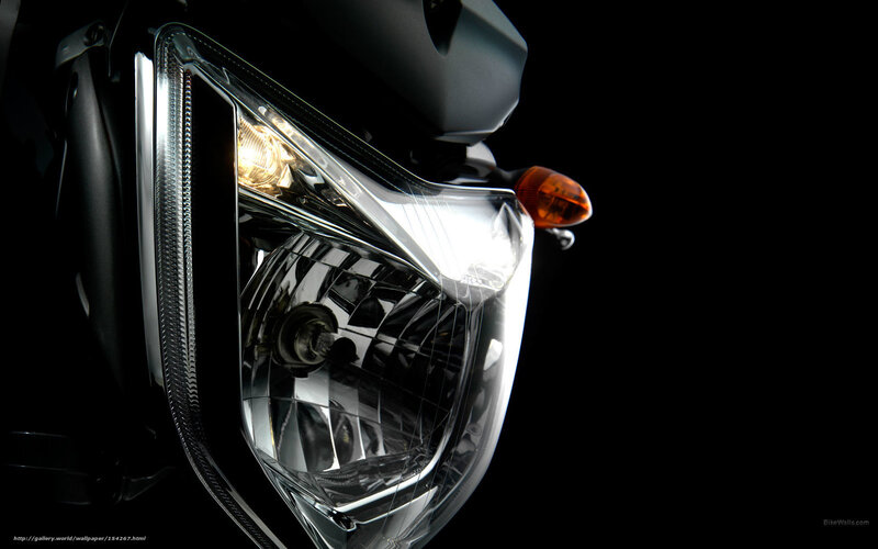 Motorcycle Headlight — Black, Dramatic, Photograph