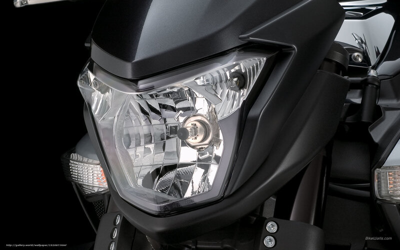 Motorcycle Headlight — Black, Dramatic