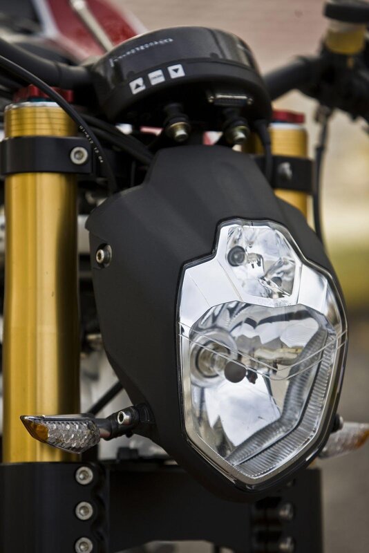 Motorcycle Headlight — Black, Neutral, Photograph, Forks
