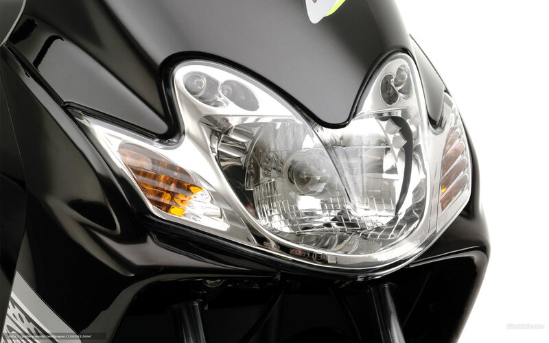 Motorcycle Headlight — Black, Neutral