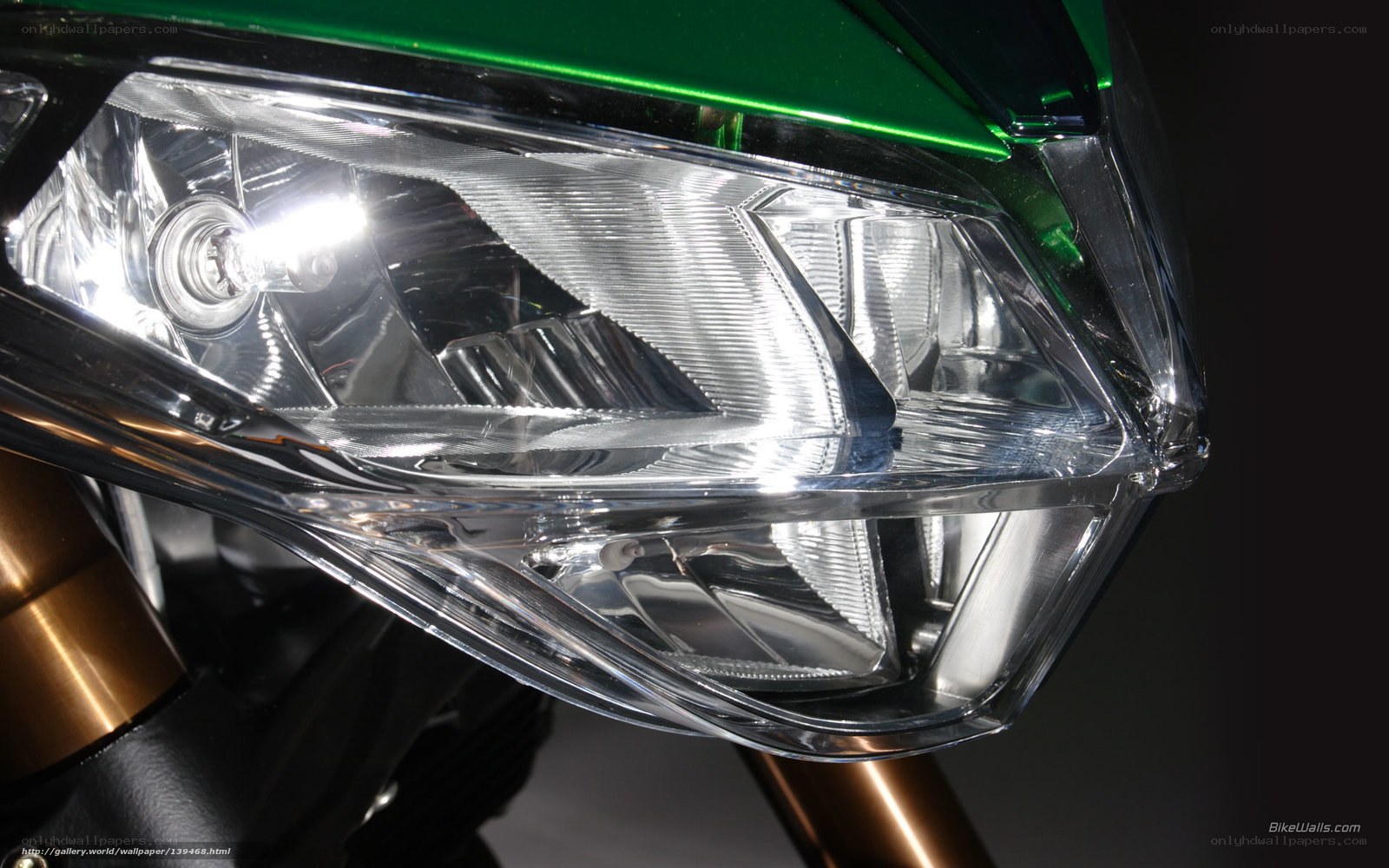 motorcycle headlight close-up