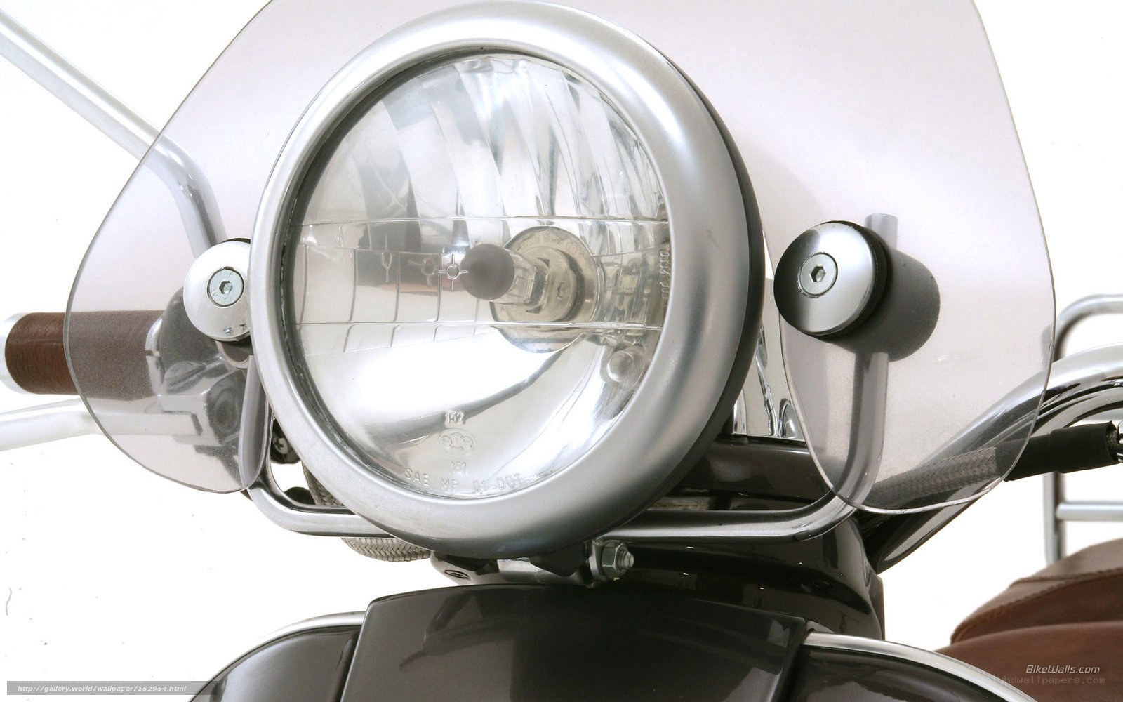 motorcycle headlight close-up