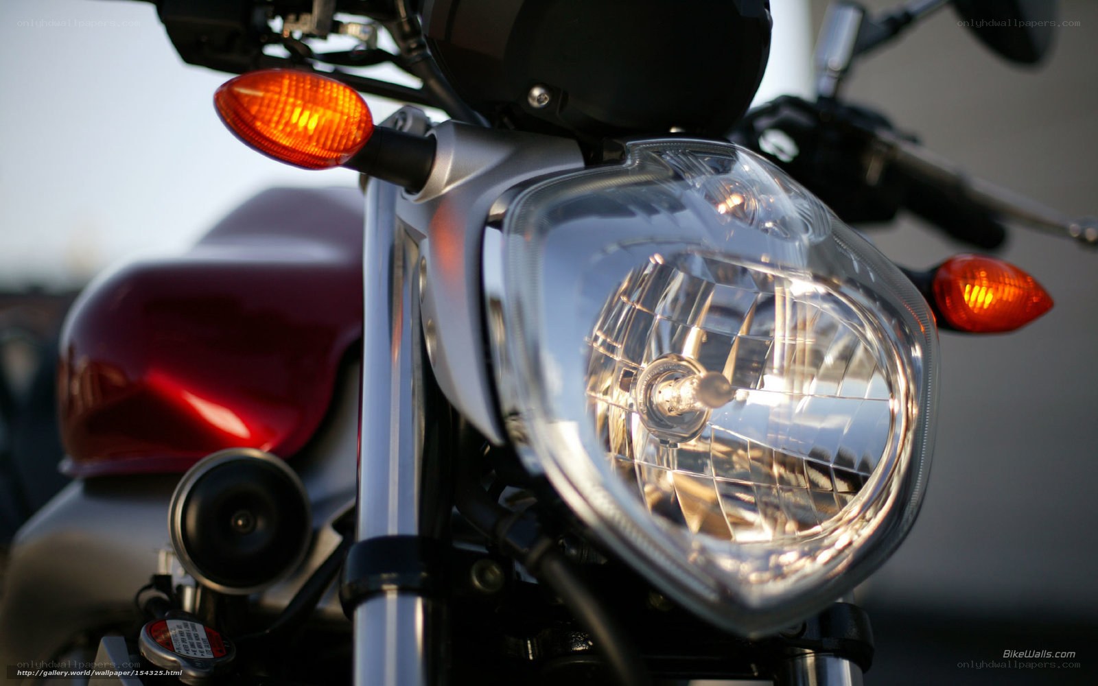 motorcycle headlight close-up