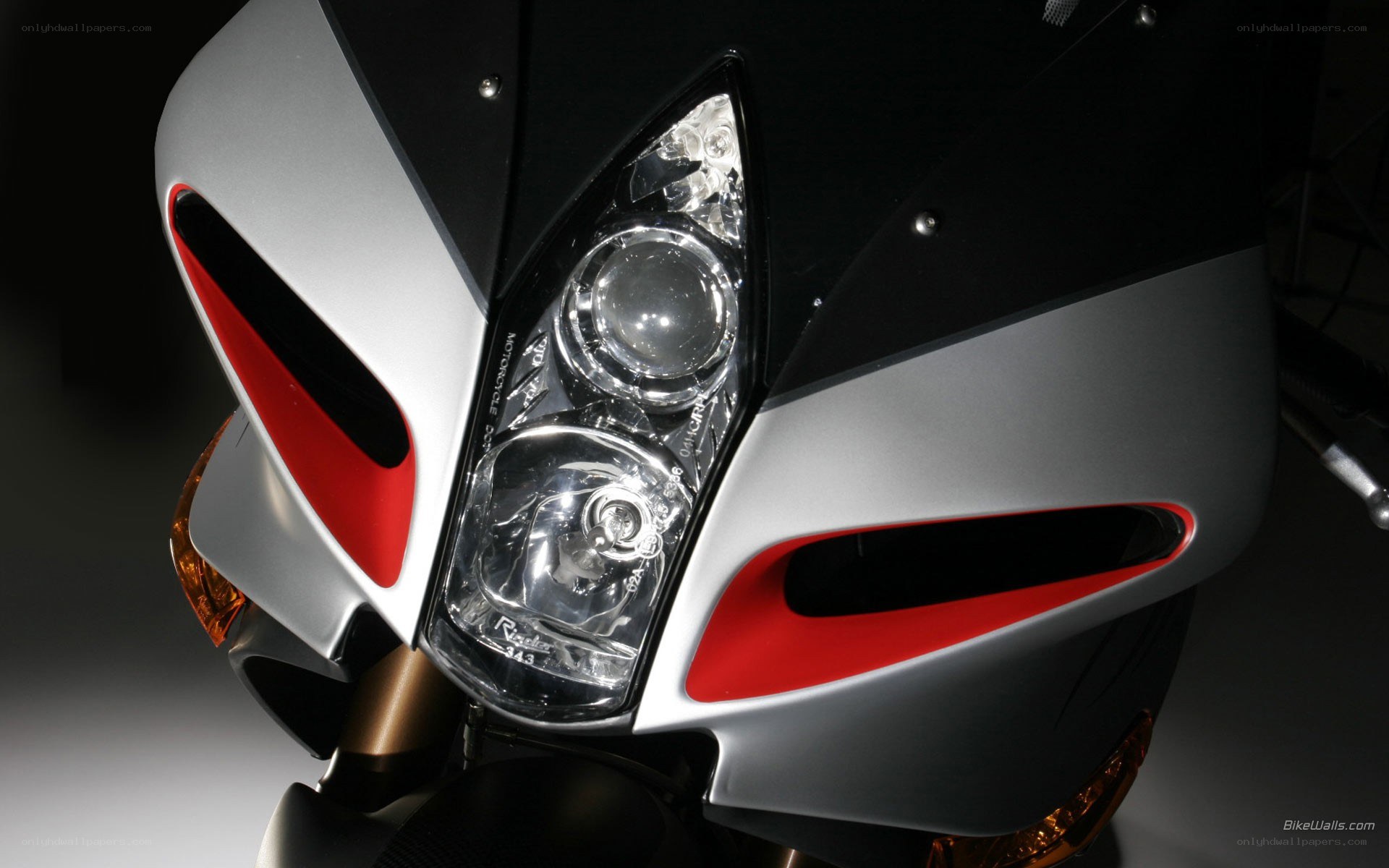 motorcycle headlight close-up