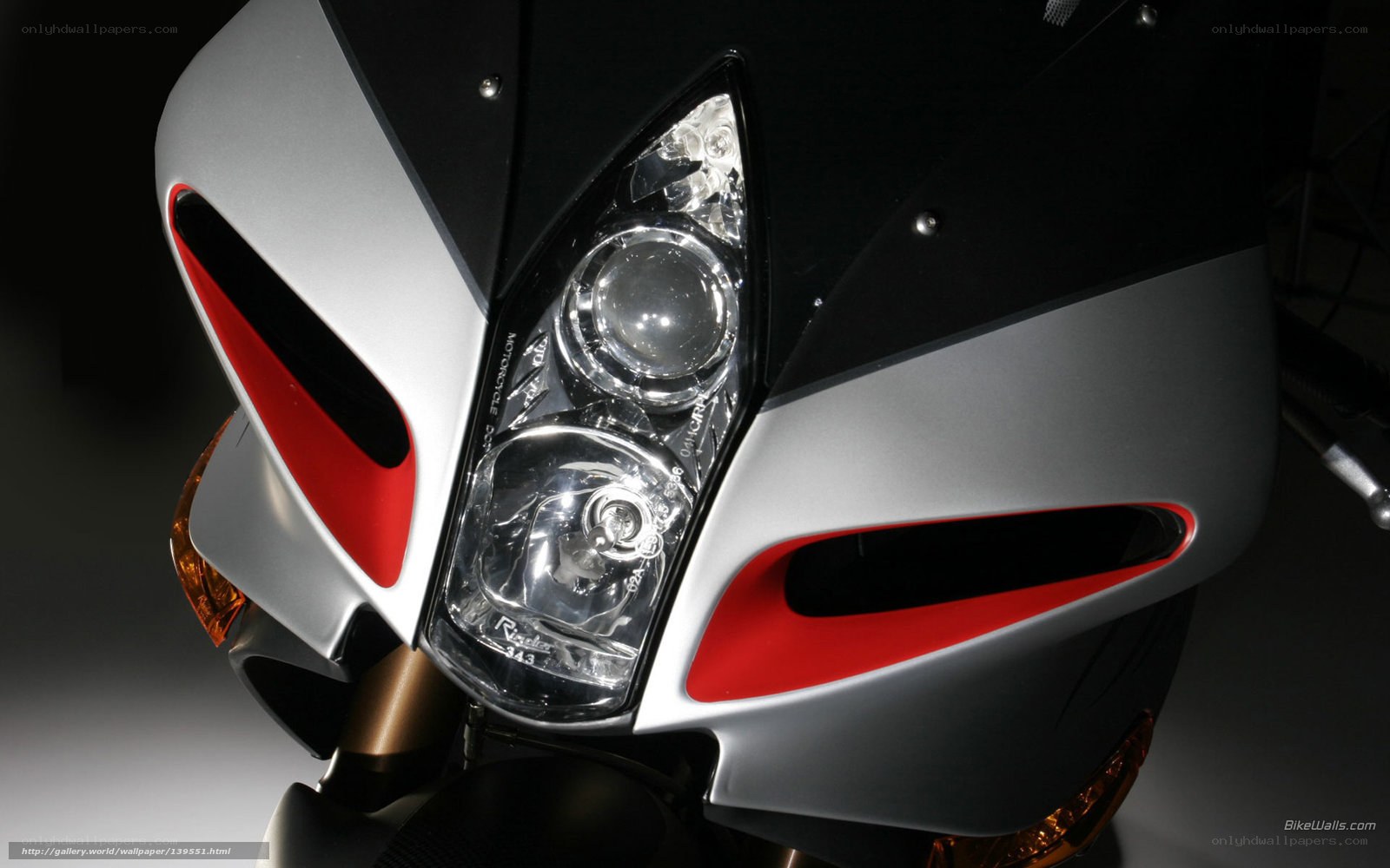 motorcycle headlight close-up