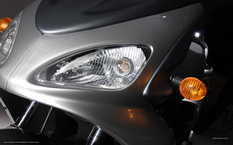 motorcycle headlight close-up