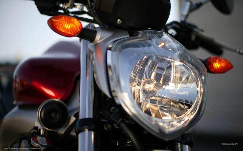Motorcycle Headlight — Silver, Dramatic