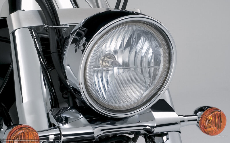 Motorcycle Headlight — Silver, Neutral