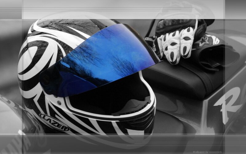 Motorcycle Helmet and Gloves