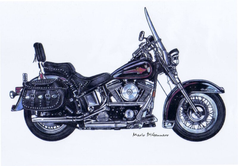 motorcycle illustration drawing