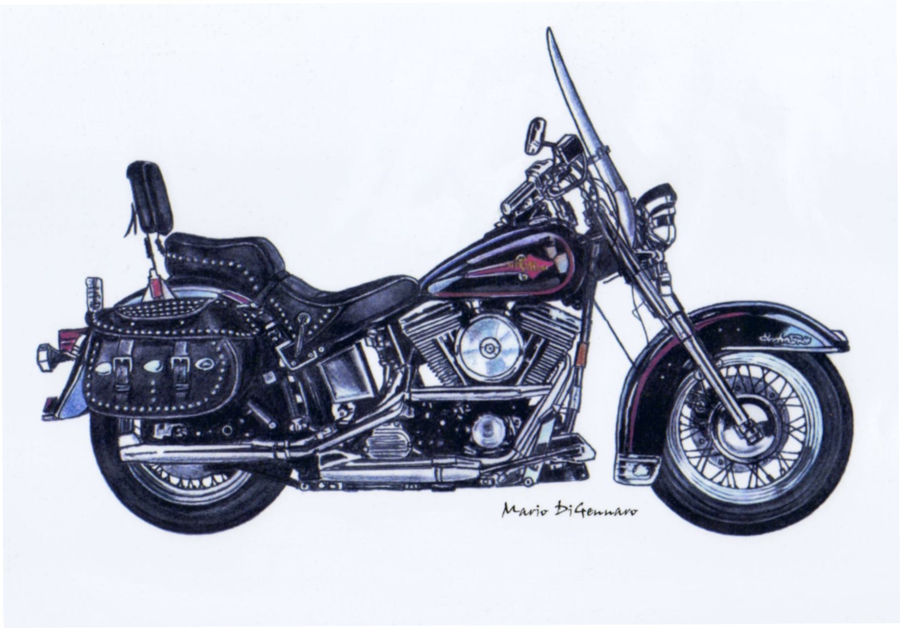 motorcycle illustration drawing