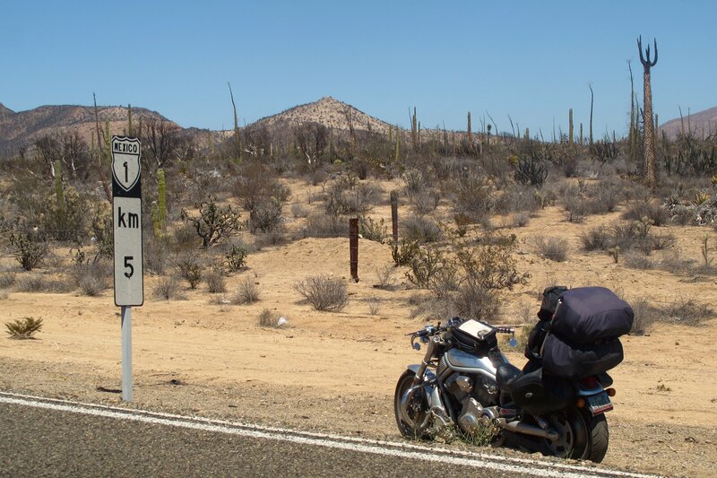 Motorcycle in Desert