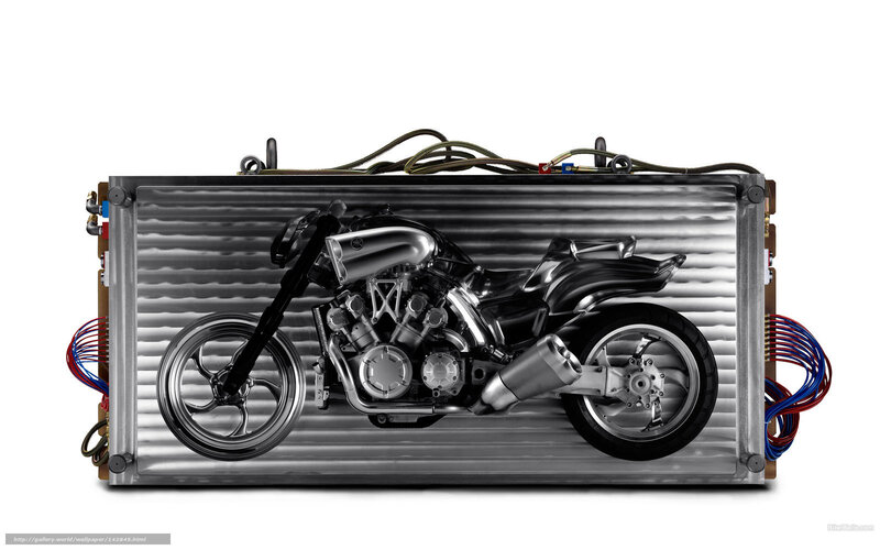 Motorcycle in Metal Box