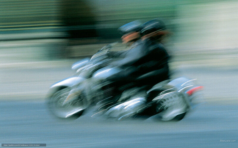 Motorcycle in motion blur
