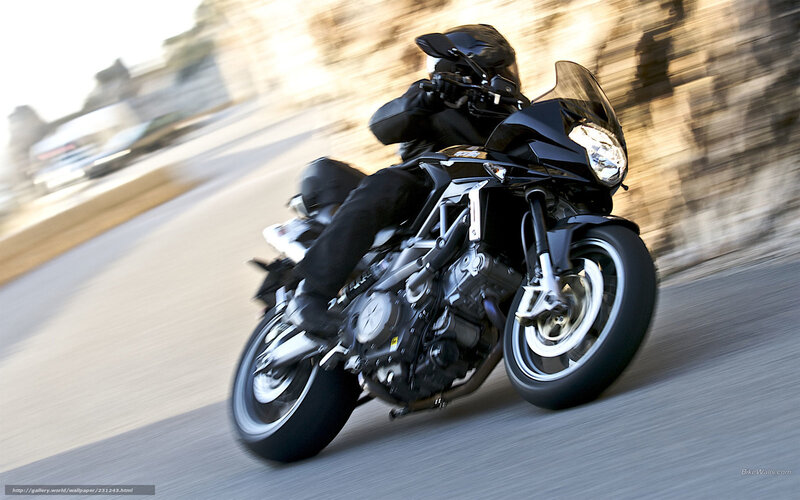 motorcycle in motion on road