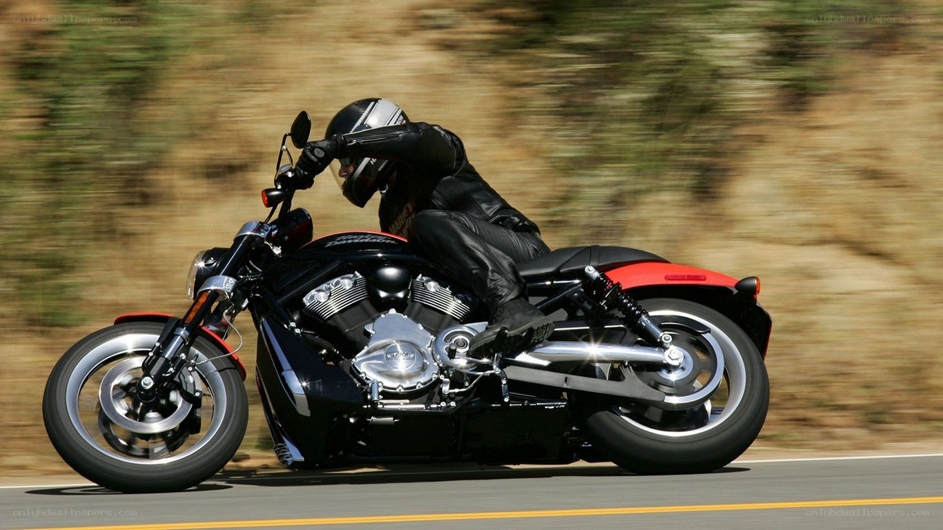 motorcycle in motion on road