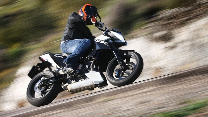 motorcycle in motion on road
