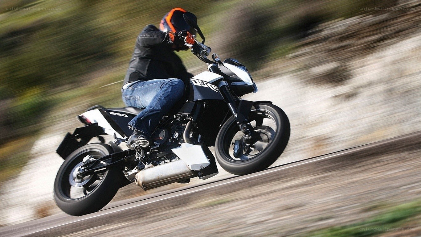 motorcycle in motion on road