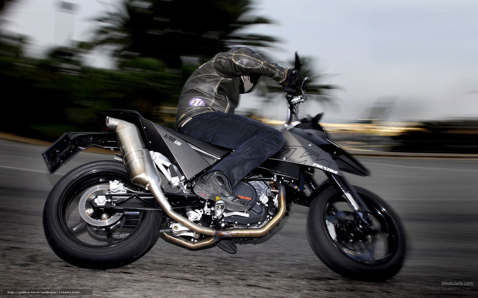 motorcycle in motion