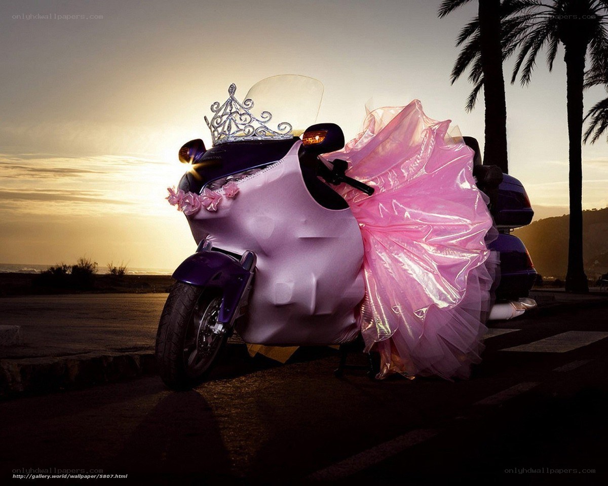 motorcycle in princess dress
