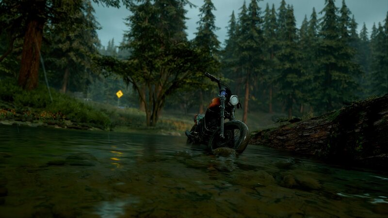 Motorcycle in River