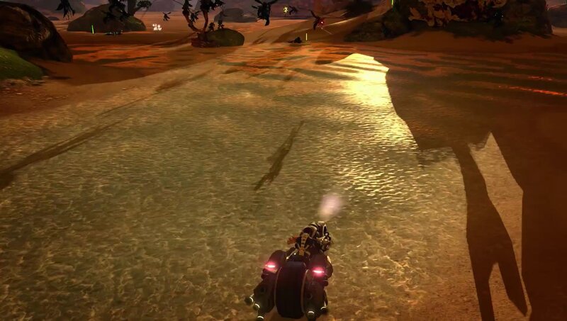 Motorcycle in Shallow Water