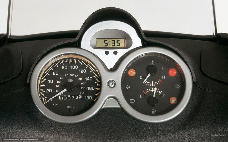 Motorcycle Instrument Cluster — Black, Neutral, Photograph, Speedometer