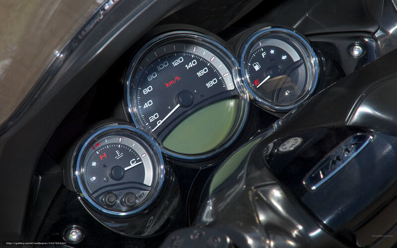 Motorcycle Instrument Cluster — Black, Neutral