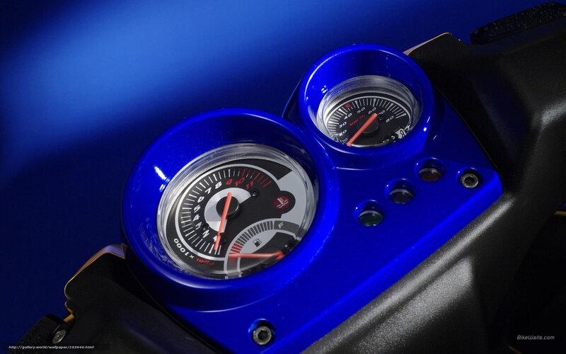 Motorcycle Instrument Cluster — Blue