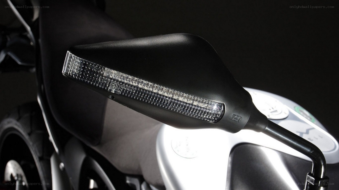 motorcycle mirror with LED light